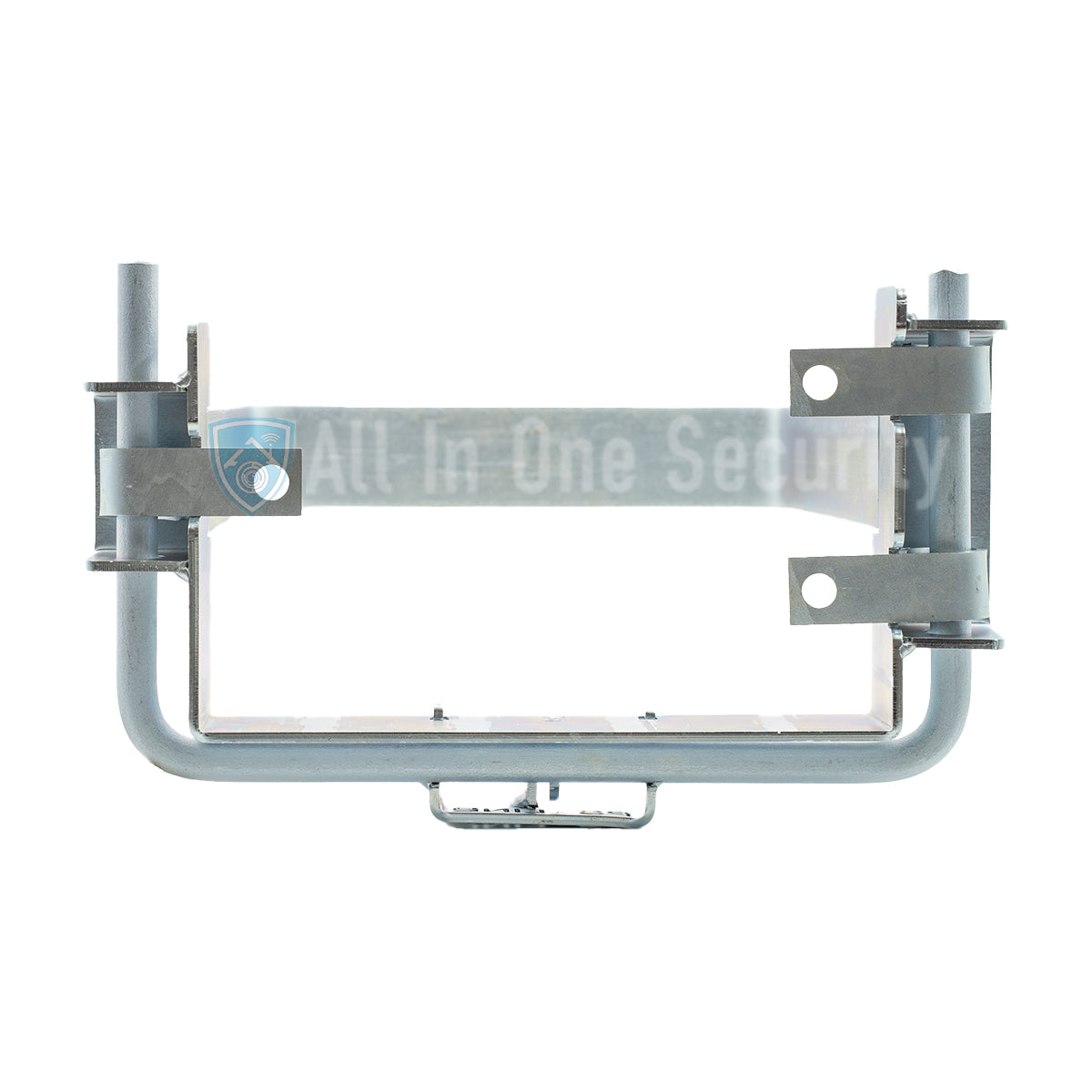 Bottom view of anti-theft cage with support brackets fitted.