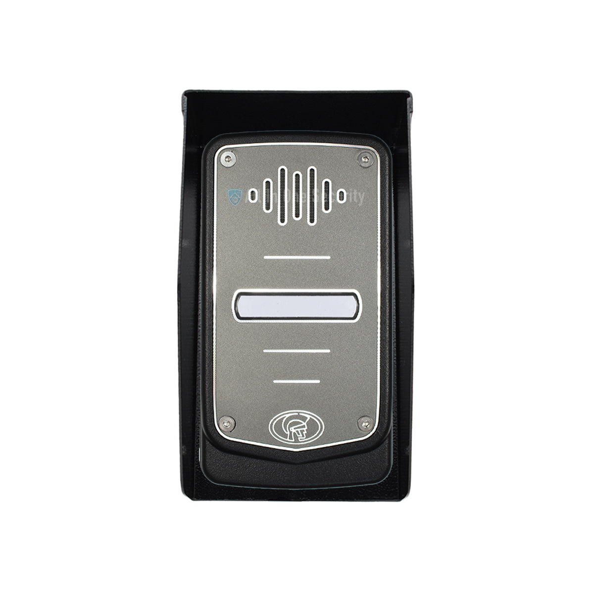 Centurion 1-button G-Speak Ultra metal gate station with rainshield.