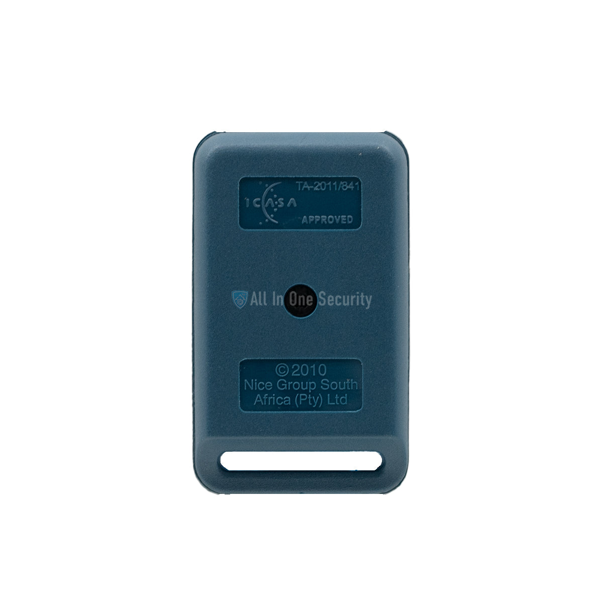 Back view of ET Blu Mix button remote.