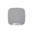 Ajax compact wireless indoor HomeSiren in white, front view, designed for smart security alarm systems with modern design.