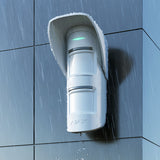 Lifestyle image of the device installed for rain protection