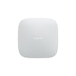 Ajax Hub 2 4G in white front view, advanced smart security control panel for managing wireless alarm system devices.