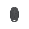 Ajax SpaceControl black 4-button remote front view, compact key fob for arming, disarming, and panic alarm control in Ajax systems.
