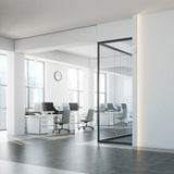 Ajax Wireless Indoor MotionCam installed in a office space, mounted near the ceiling.