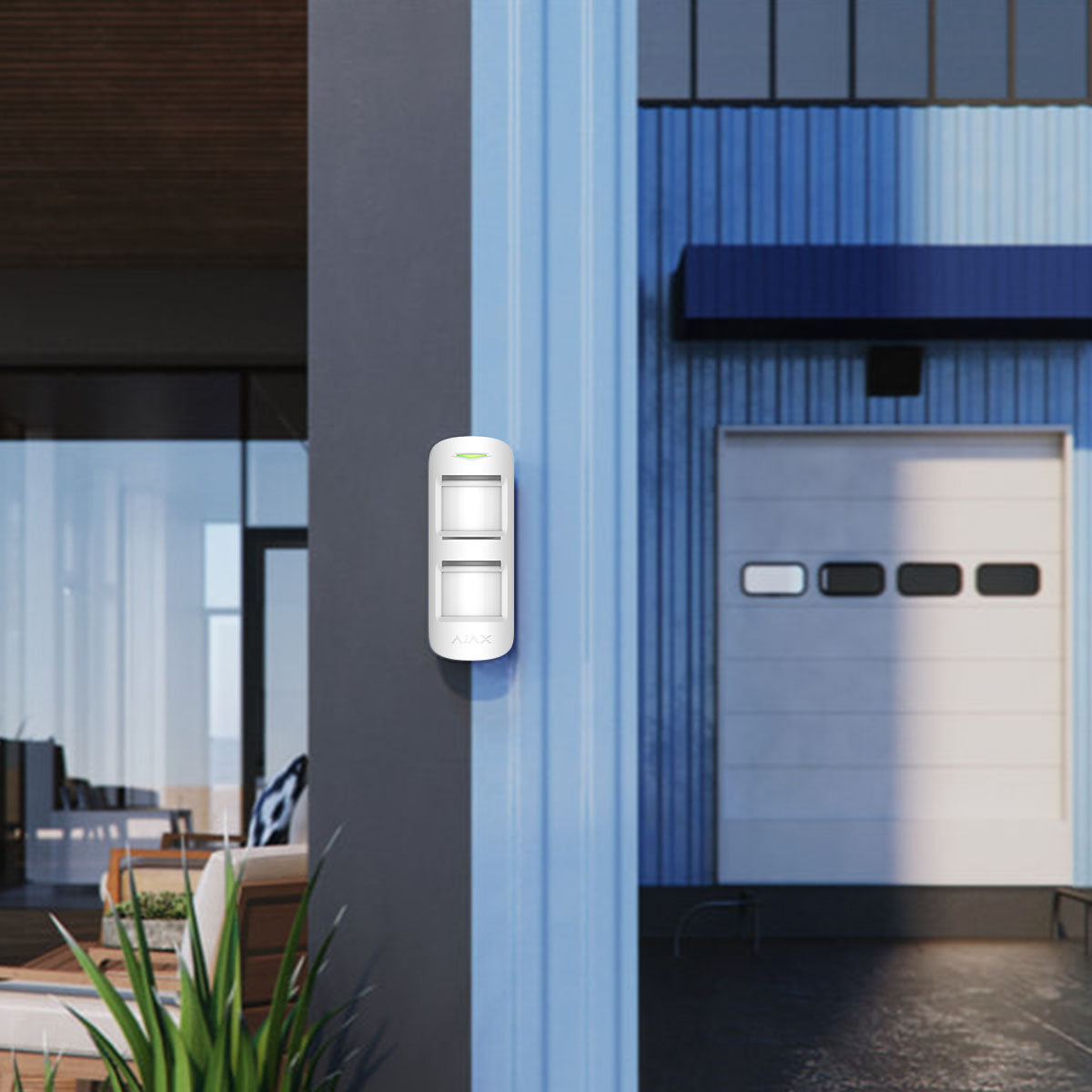 Lifestyle mage of device installed outside home or office