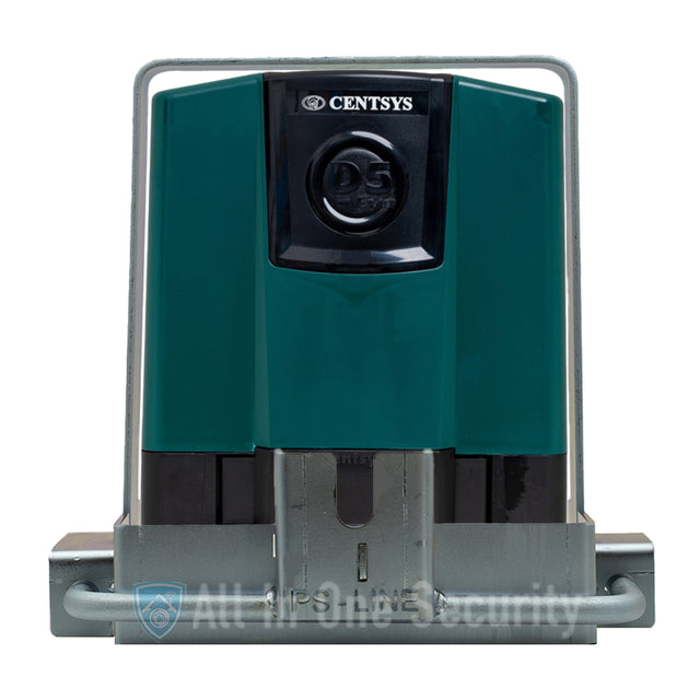Centurion D5 Evo Old Model gate motor front view with Motorsafe anti-theft bracket fitted over the motor. 