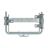 Bottom view of anti-theft cage with support brackets fitted.