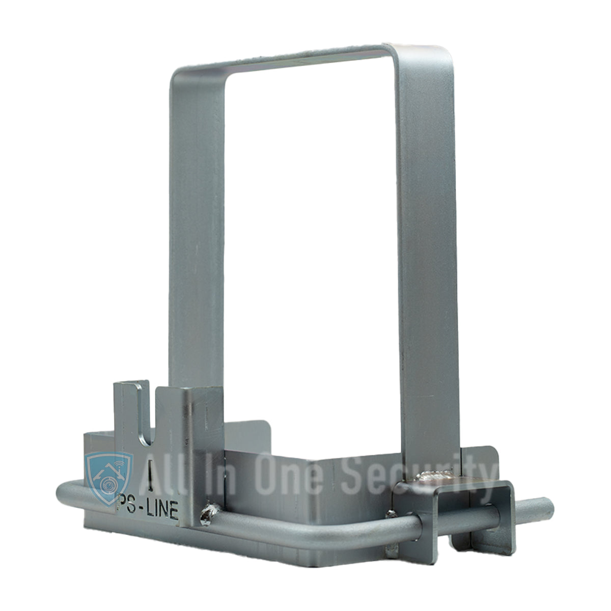 Side angle view of the anti-theft cage   for the Centurion D5 Evo Old Model gate motor. 