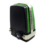 Rear view with anti-theft bracket showing durable steel protection for motor security.