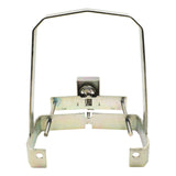 Back view showing lock and metal frame for secure gate motor protection.