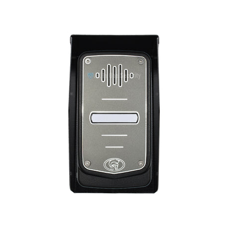 Centurion 1-button G-Speak Ultra metal gate station with rainshield.