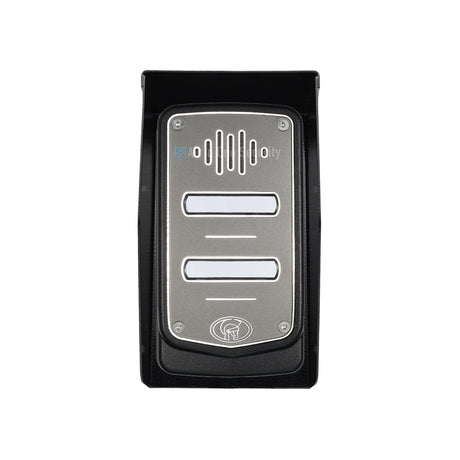 Centurion 2-button G-Speak Ultra metal gate station with rainshield.