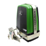 Centurion D3 Smart gate motor with lock and keys for automated sliding gate security system installation.