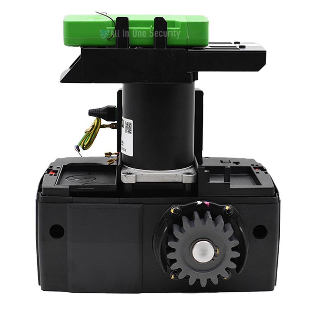View without cover displaying internal components and pinion – All In One Security