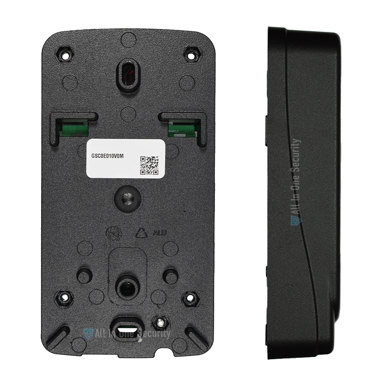 Centurion G-Speak Ultra 1-Button Metal Gate Station back and side view.