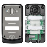 Inside view of Centurion G-Speak Ultra 2-button metal gate station showing internal components.