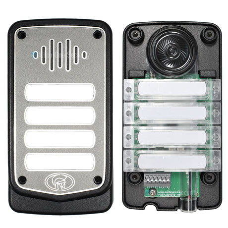 Centurion G-Speak Ultra 4-button metal gate intercom station.