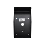 Front view of Centurion G-Speak Ultra metal gate station with rainshield showing mounting hole