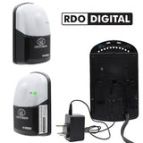 Centurion RDO Digital controller back and side views with power adapter.