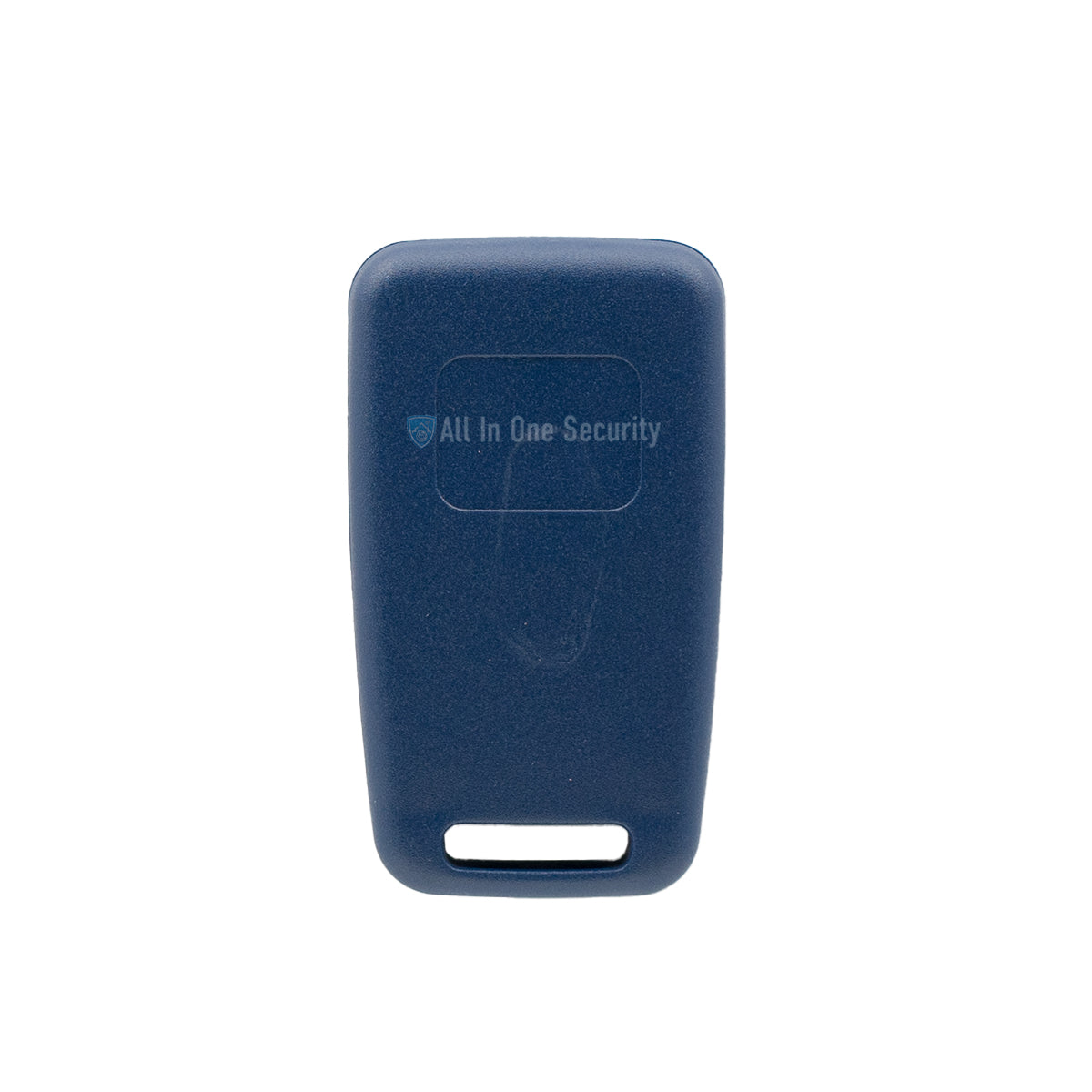 Back view of DTS Octo 5-button remote control with keyring slot.