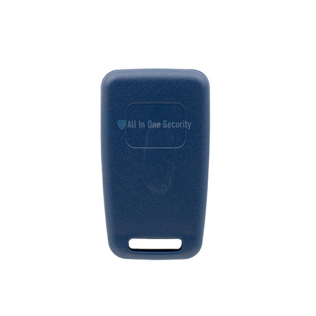 Back view of DTS Octo 5-button remote control with keyring slot.