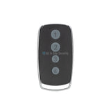 Front view of Digidoor 4-button e-key remote control featuring numbered rubber buttons.