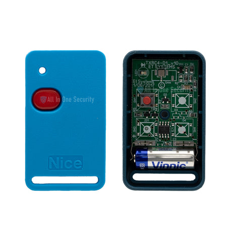 Inside view of ET Blu Mix 1-button remote. 