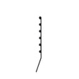 Black Nemtek 6-line angled flat bar electric fence bracket for most wall types including double brick walls.