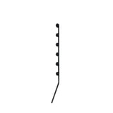Black Nemtek 6-line angled flat bar electric fence bracket for most wall types including double brick walls.