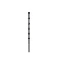 Black Nemtek 6-line flat bar electric fence bracket for most wall types including double brick walls.
