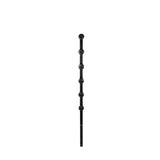 Black Nemtek 6-line flat bar electric fence bracket for most wall types including double brick walls.