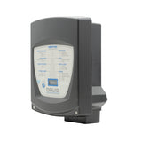 Nemtek Druid LCD 13 electric fence energizer side angle view showing front control panel.