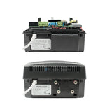 Nemtek Druid LCD 15 electric fence energizer bottom view showing wiring ports.