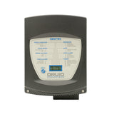 Front view of Nemtek Druid LCD 15 electric fence energizer showing LED indicators.