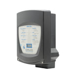 Nemtek Druid LCD 15 electric fence energizer side angle view showing control panel.