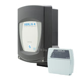 Side angle view of Nemtek Merlin 4 Electric Fence Energizer with Control Panel. 