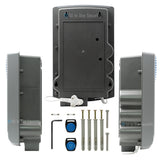 Back and side views with mounting kit.