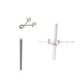 850mm Fibre glass rod and Spring clamp  for Petstop Kit with Poly wire threaded through the spring clamp.
