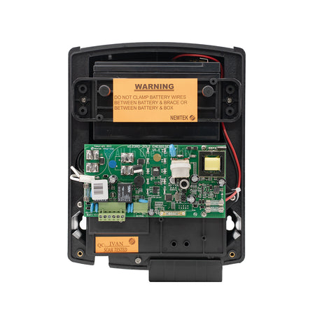 Internal view of Nemtek Wizord 4i electric fence energizer.