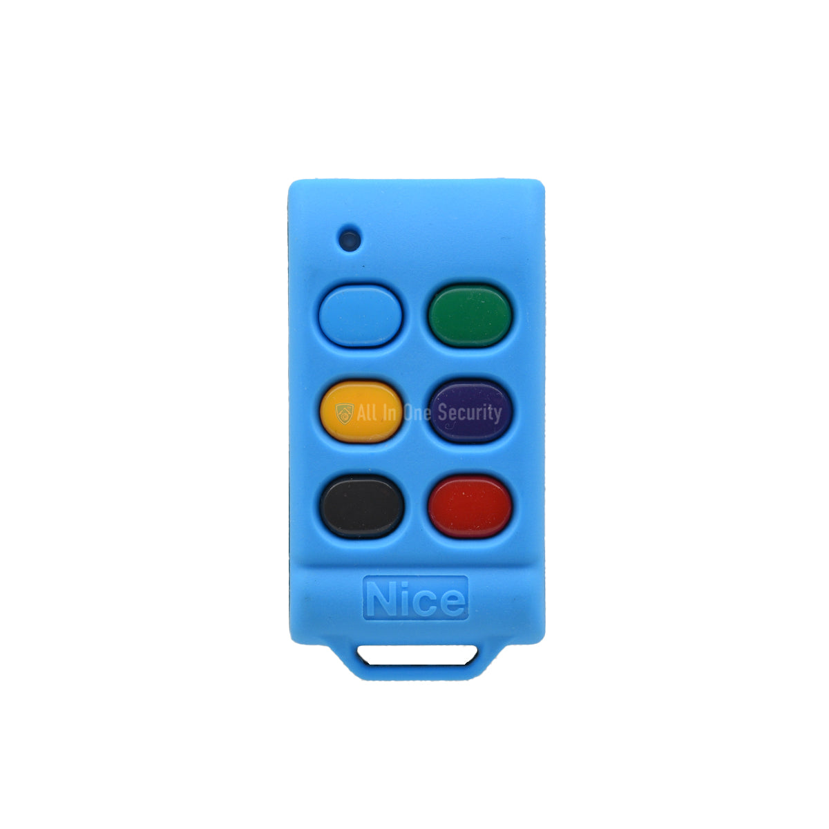Front view of Nice ET Blu Mix 6-button remote.
