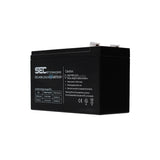 ProSec 12V 9Ah GEL AGM lead acid battery, black maintenance-free rechargeable power unit left front angle view