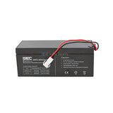 ProSec 24V 3.5Ah sealed lead-acid rechargeable battery, front top angle view for DTS Rollup and Sectional Garage Door Operators