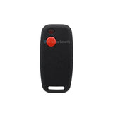 Sentry 1 button binary remote 403MHz front view, compact black design with single red button for gate and garage access control.