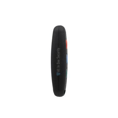 Side view of Sentry 3 button binary remote 403MHz showing slim black design for gate and garage door automation systems.