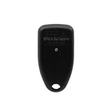 Back view of Sherlotronics 1-button remote transmitter, 403 MHz.