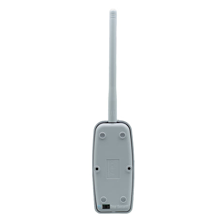 Back view with antenna for wireless security systems