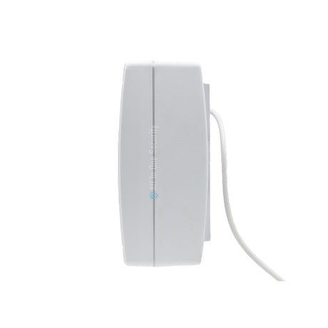 Sherlotronics 12V 3.2A battery backup power supply side view showing slim compact design with attached power cable.