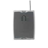 Sherlotronics 3 channel 403MHz receiver front view with antenna, durable casing and learn button for wireless security control
