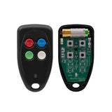 Inside view of a Sherlotronics 4-button remote transmitter, 403 MHz.