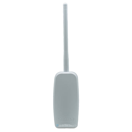 Sherlotronics 4 channel 500m range receiver 403MHz front view with antenna for reliable wireless security systems